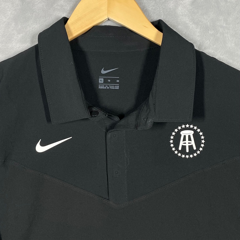 Nike Barstool Sports Dri-FIT Polo Shirt Black Mens XL CW3434-010 NEW Flaw